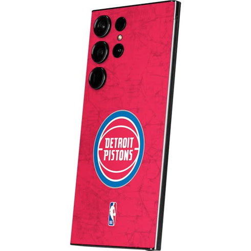 NBA Detroit Pistons Distressed Galaxy S25 Ultra Skin